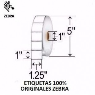 ROLLO ETIQUETAS ZEBRA TD 1.25 x 1